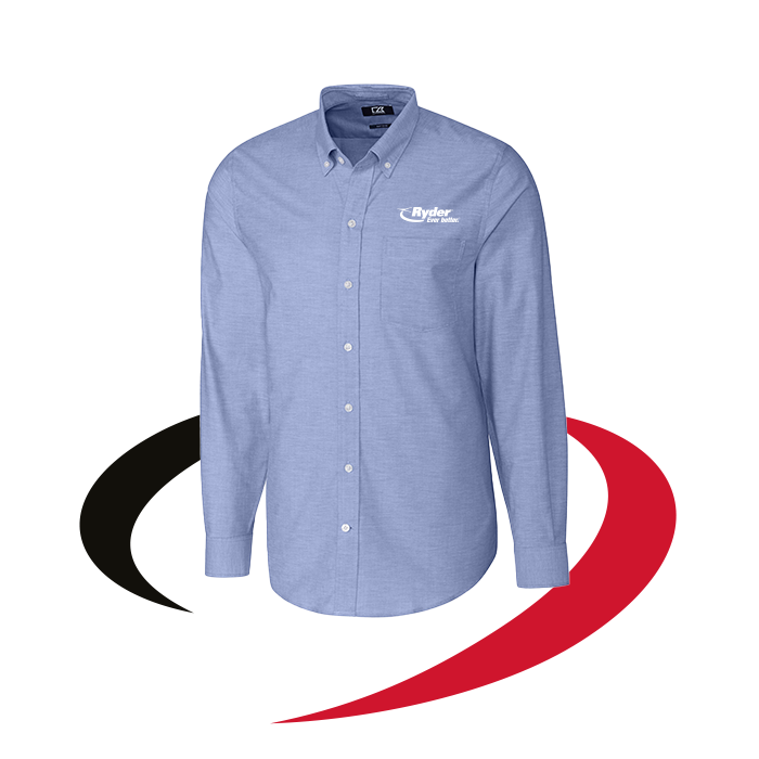 Cutter & Buck Stretch Oxford Men's Long Sleeve Dress Shirt