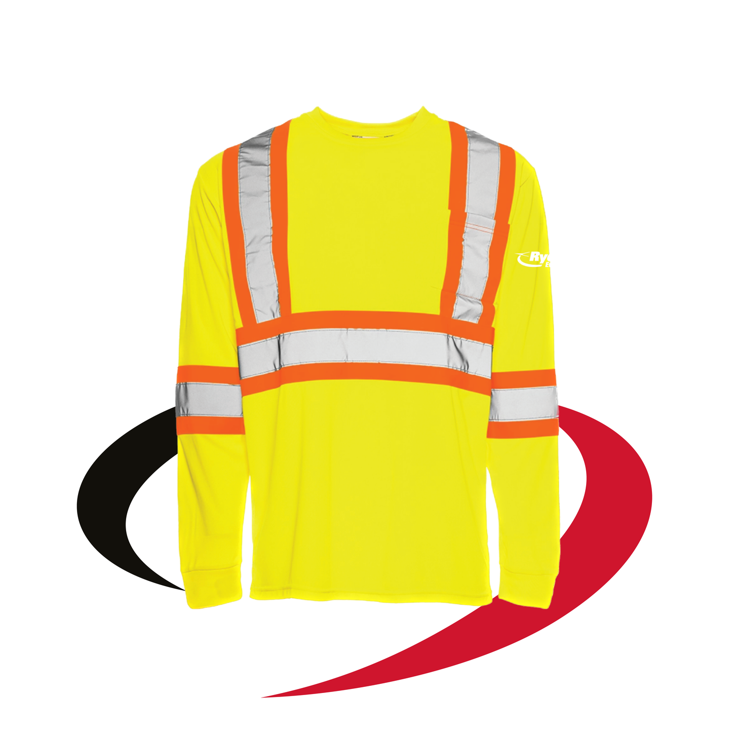 Long Sleeve Traffic T-Shirt, 4″ Reflective Tape